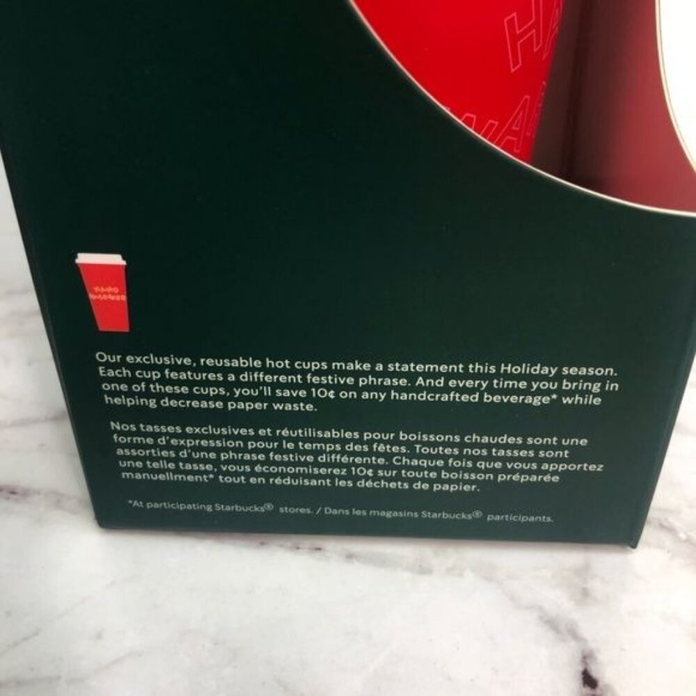 NWT Starbucks 16 Oz Reusable Holiday Hot Cups - Limited Edition - Picture 4 of 8